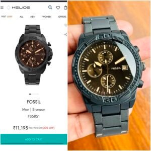 Fossil Sleek matte-black chronograph7AA High Quality 223