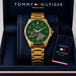 Tommy Hilfiger Golden Metal Automatic Watch 16