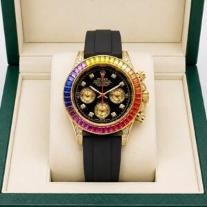 Rolex Daytona Rainbow High Quality Rubber Strap Watch 249