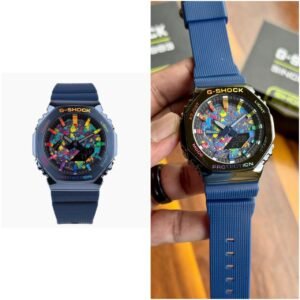 G-Shock CasiOak a vibrant rainbow paint-splatter dial Watch 1
