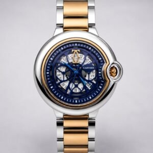 Cartier Dual Tone blue Dial Premium Quality Men Watch 804