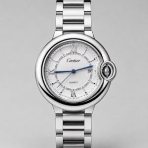 Cartier Steel Black Dial Premium Quality Men Watch 817