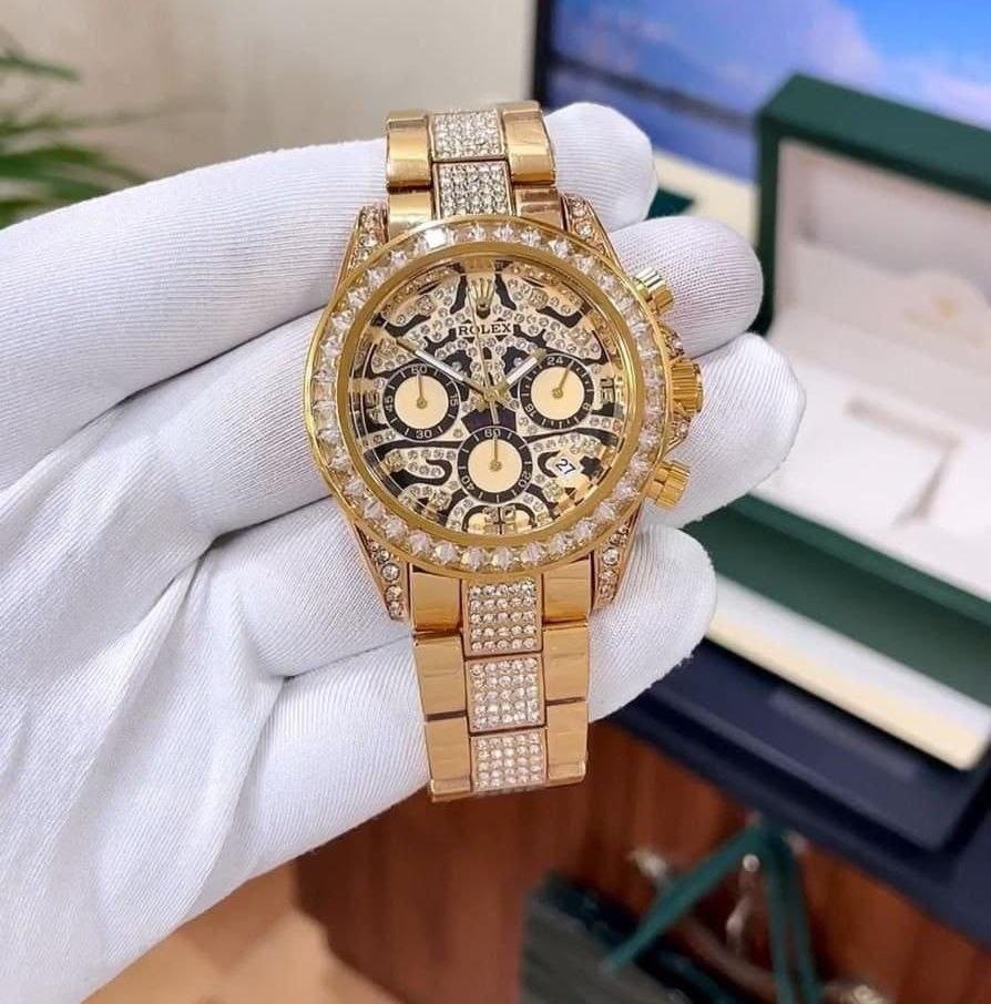 Rolex Daytona Fully Diamond Emossed 7AA High Quality Men's Watch 216 - Image 2