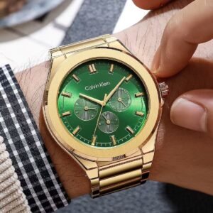 Calvin Klein Golden Green Dial Premium Quality Watch For Men 6