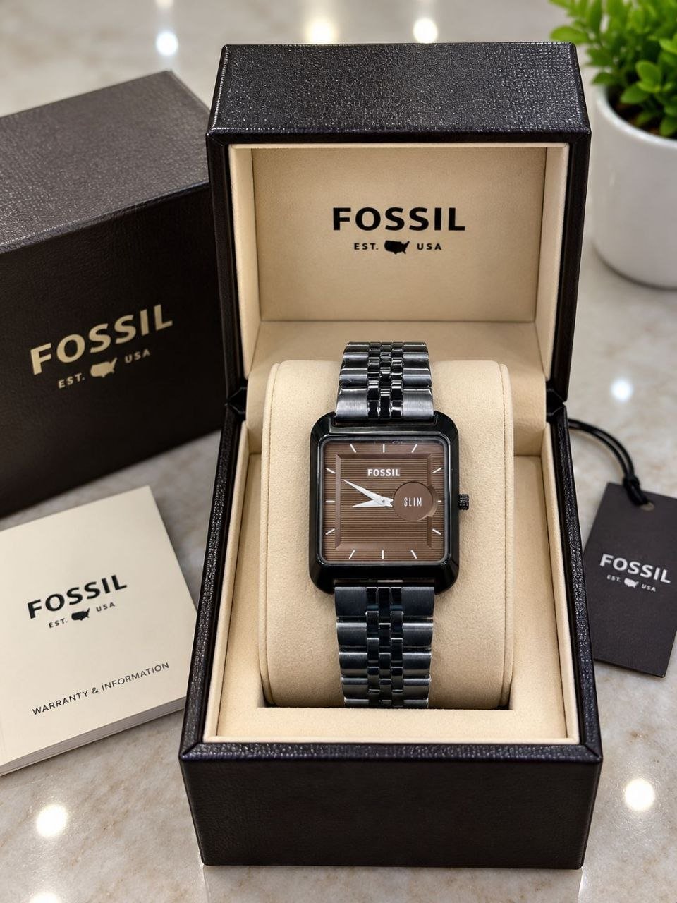Fossil Black Brown Green Dial 7AA High Quality Men's Watch 236
