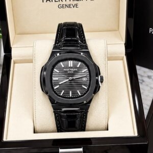 Patek Philippe Premium Full Black Leather Strap High Quality Men's Watch 266