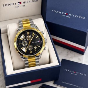 Tommy Hilfiger Dual Tone Black Dial Men's Watch 16