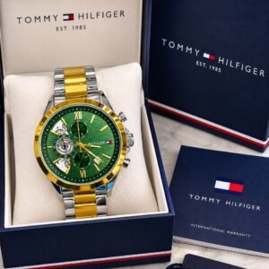 Tommy Hilfiger Dual Tone Green Dial Men's Watch 17