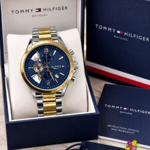Tommy Hilfiger Dual Tone Blue Dial Men's Watch 18