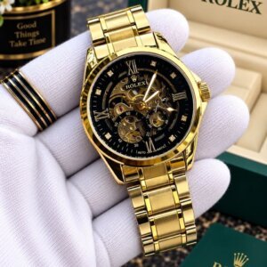 Rolex Skeleton Golden Premium Quality Automatic Men's Watch 218