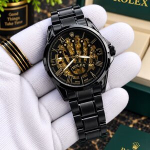Rolex Skeleton Full Black Premium Quality Automatic Men's Watch 222