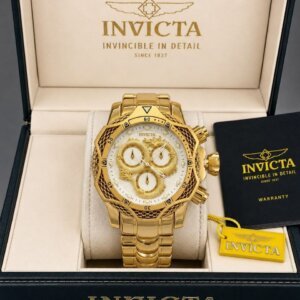 Invicta Full Golden White Dial Premium Quality Men's Watch 6
