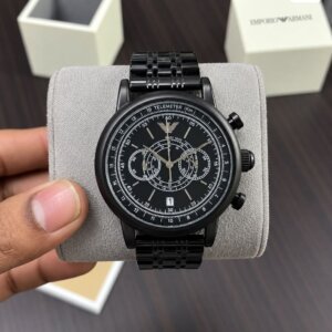 Emporio Armani Chronograph Full Black Premium Quality Men's Watch 188