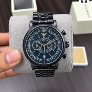 Emporio Armani Chronograph Full Black Premium Quality Men's Watch 189