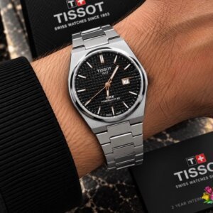 Tissot PRX Stainless Steel Black Dial Men's Watch 201