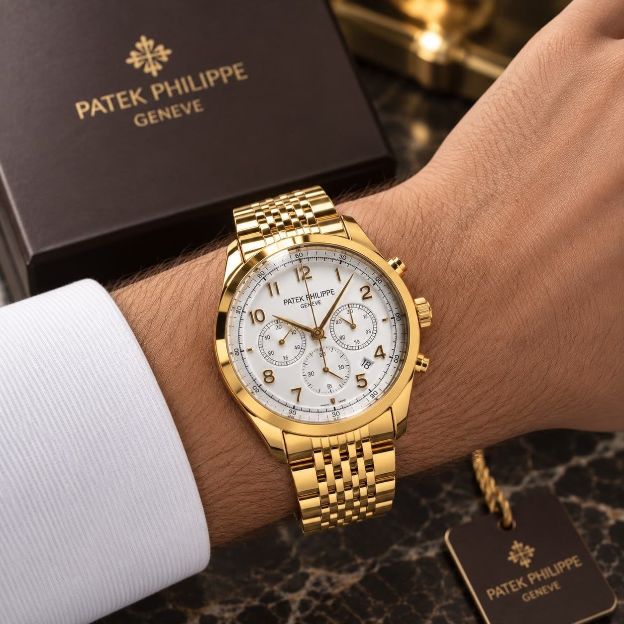 Patek Phillipe Full Golden Collection High Quality Men's Watch 822 - Image 4