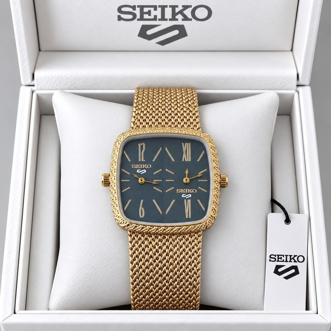 Seiko Golden Dual Time Premuim High Quality Watch 253
