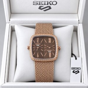 Seiko Rose Gold Dual Time Premuim High Quality Men's Watch 257