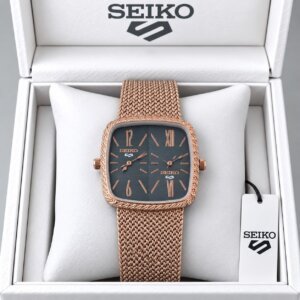 Seiko Rose Gold Dual Time Premuim High Quality Men's Watch 258