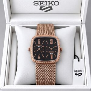 Seiko Rose Gold Dual Time Premuim High Quality Men's Watch 259