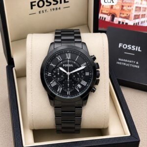 Fossil Chronograph Full black Premium High Quality Men's Watch 507