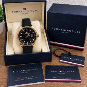 Tommy Hilfiger Grey Rubber Strap Decent Men's Watch 24
