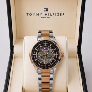 Tommy Hilfiger Dual Tone Open Heart Automatic Men's Watch 18