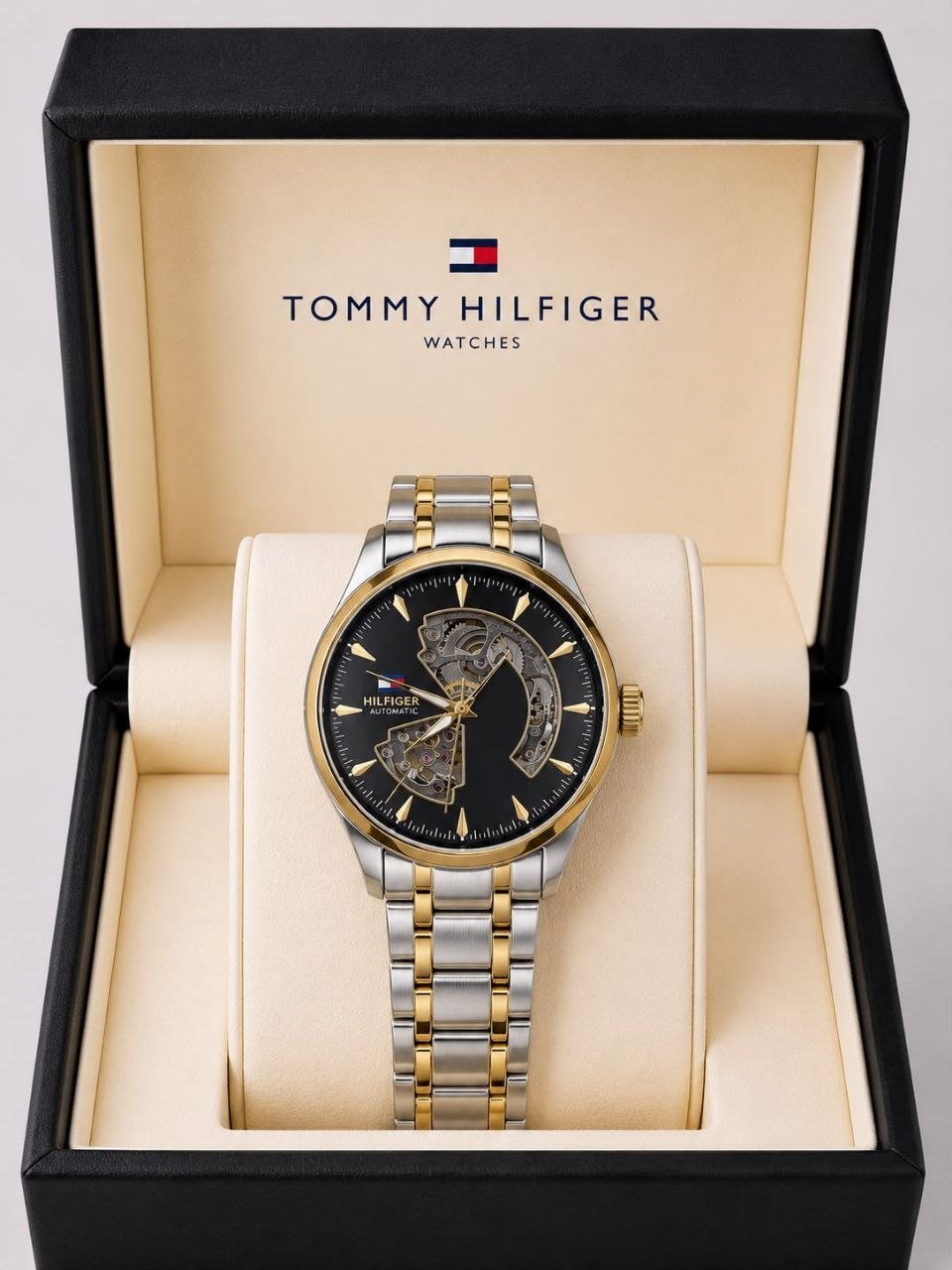 Tommy Hilfiger Dual Tone Open Heart Automatic Men's Watch 20