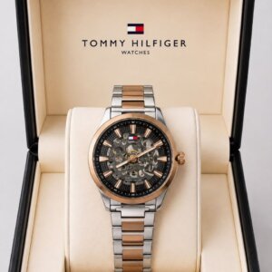 Tommy Hilfiger Dual Tone Open Heart Automatic Men's Watch 23