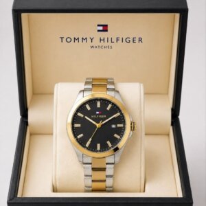 Tommy Hilfiger Dual Tone Black Dial Quartz Men's Watch 33