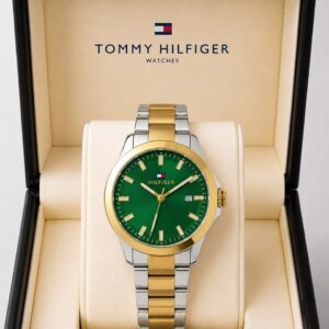Tommy Hilfiger Dual Tone Green Dial Quartz Men's Watch 34