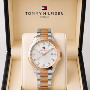 Tommy Hilfiger Dual Tone White Dial Quartz Men's Watch 37