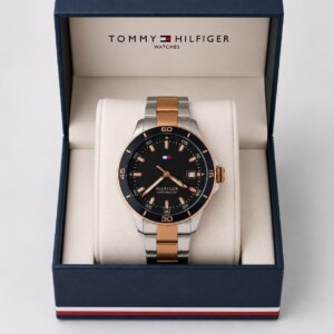Tommy Hilfiger Dual Tone Black Dial Quartz Men's Watch 25