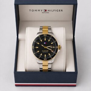 Tommy Hilfiger Dual Tone Black Dial Quartz Men's Watch 8