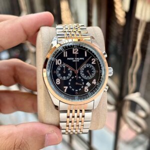Patek Phillipe Chronograph Dual Tone Black Dial High Quality Men's Watch 268