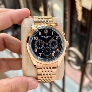 Patek Phillipe Chronograph Rose Gold Black Dial High Quality Men's Watch 267